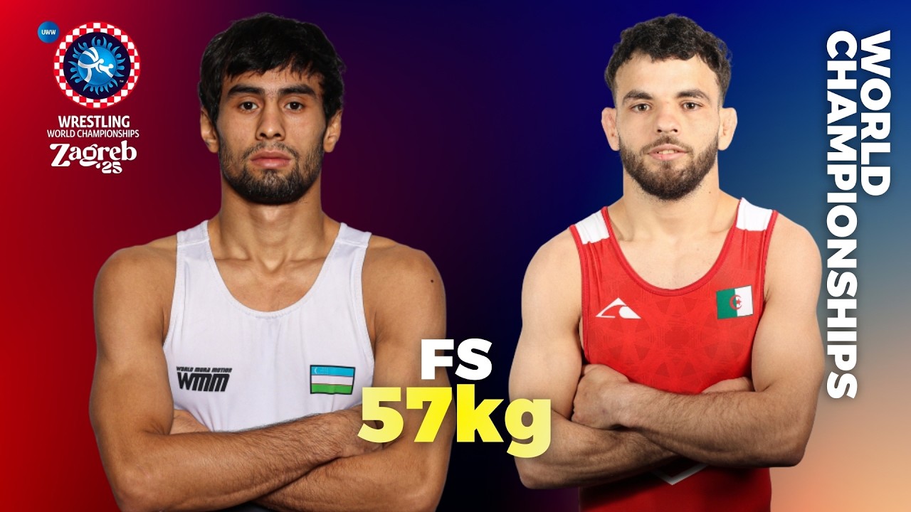 Adilet ALMUKHAMEDOV (KAZ) vs. Aryan TSIUTRYN (UWW). WORLD WRESTLING CHAMPIONSHIPS 2025. FS 57 Kg.