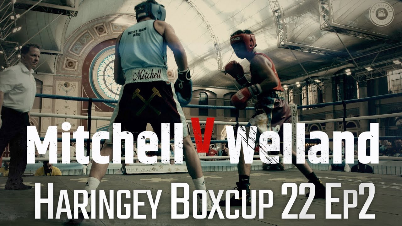 Haringey Box Cup 2022 Connor Mitchell v Tom Welland Youth 57kg background