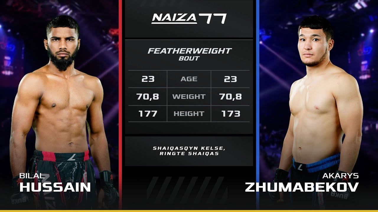 НОКАУТ ВЕЧЕРА ОТ КАЗАХА! НАГЛУХО ВЫРУБИЛ СОПЕРНИКА! BILAL HUSAIN vs AKARYS ZHUMABEKOV