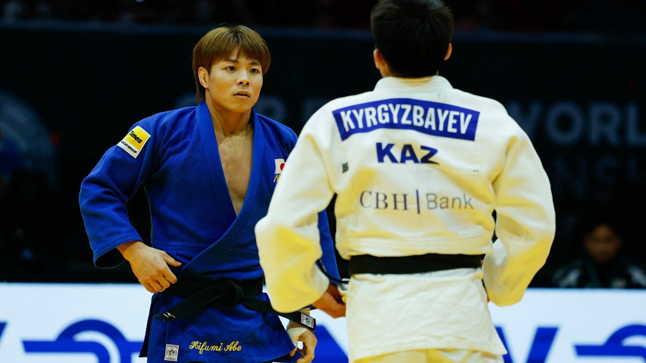 Gusman KYRGYZBAYEV vs Hifumi ABE | World Senior Championships 2025 Hungary backdrop