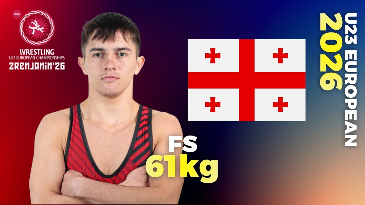 Rezo MARSAGISHVILI (GEO) vs Ajndi KRYEZIU (ALB). U23 EUROPEAN CHAMPIONSHIPS 2026. FS 61 Kg.