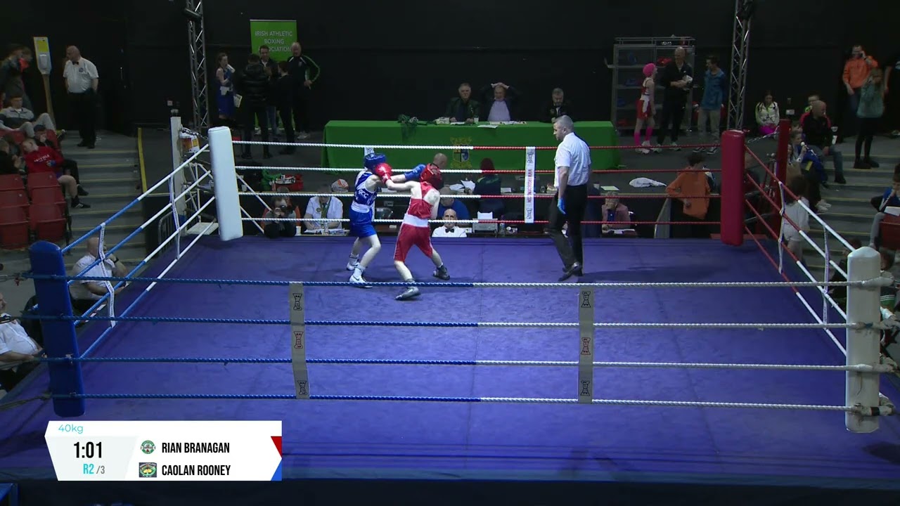 2024 National BG3 Championship: 40kg Rian Branagan (Baldoyle) v Caolan Rooney (Immaculata) background