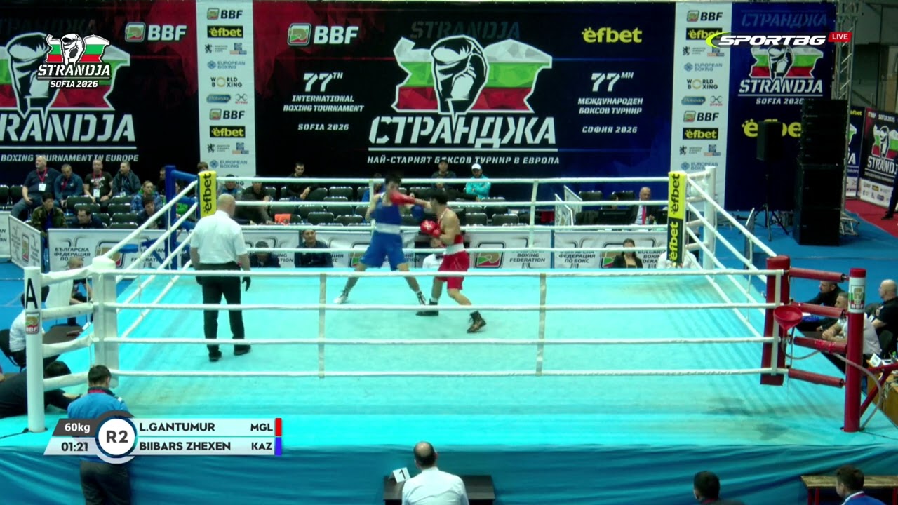 Lundaa Gantumur (MGL) vs. Biibars Zheksen (KAZ) Strandja Tournament 2026 (60kg)