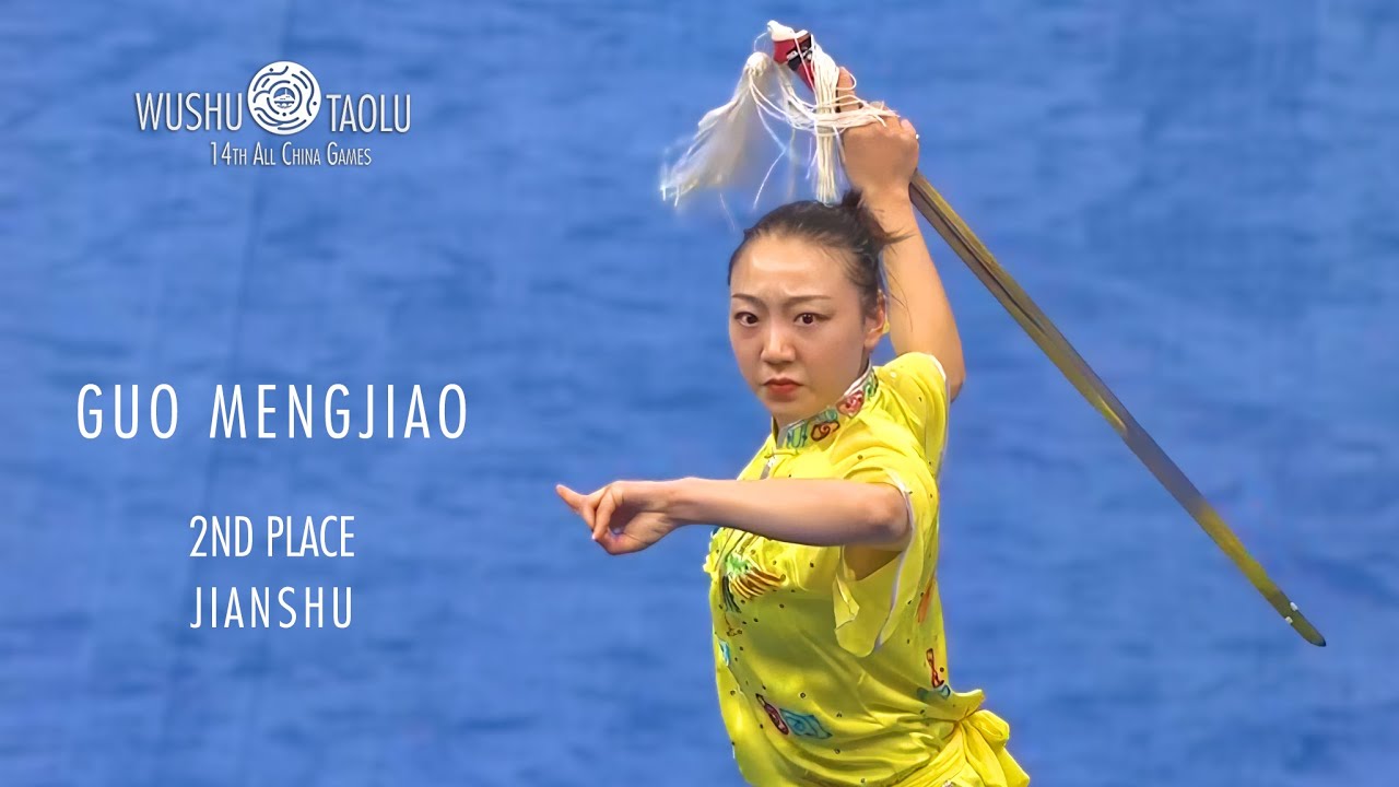 Guo Mengjiao - 2nd place - Jianshu - 14th All China Games - Wushu Taolu background