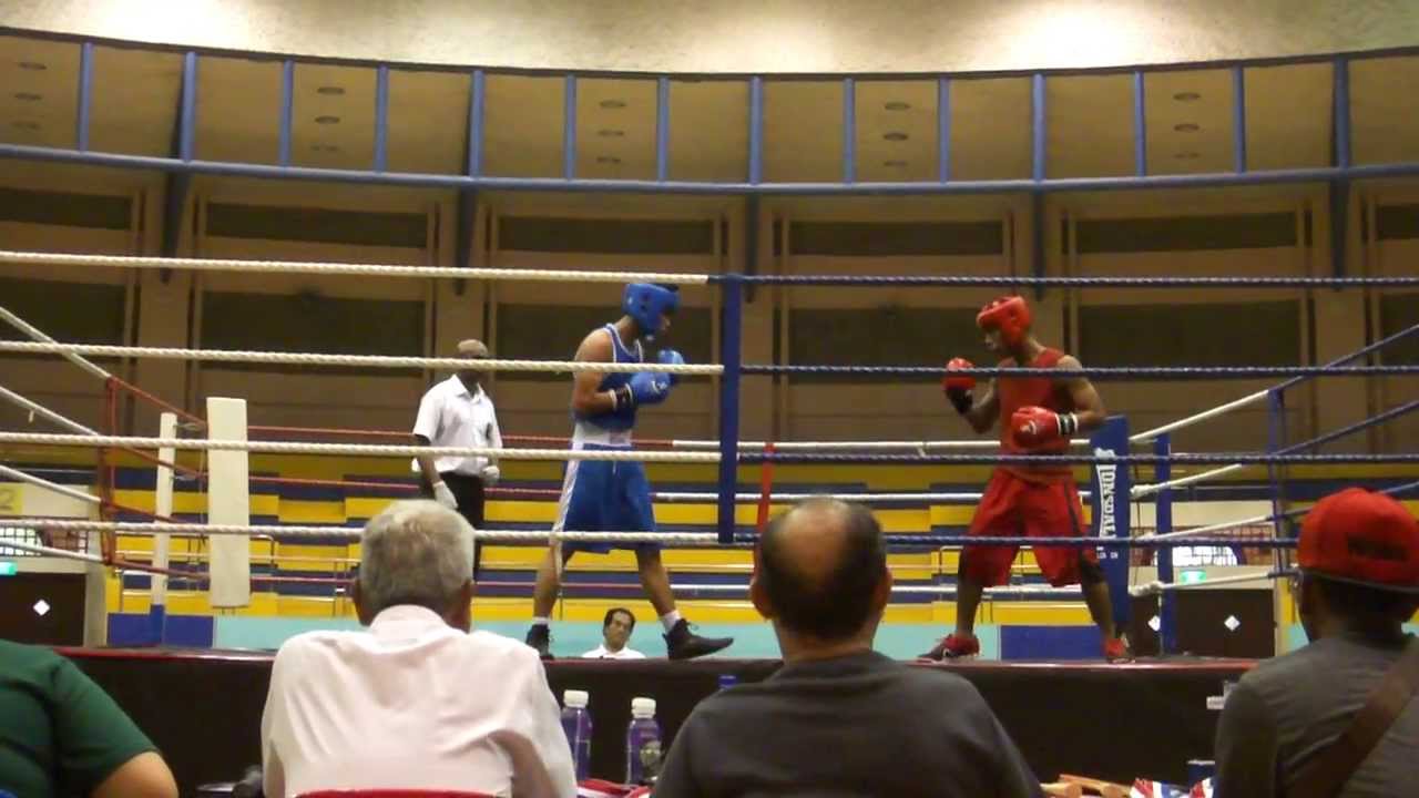 Singapore Amateur Boxing Association Invitational Boxing Tournament - 9 Nov 2013 - Bout6 Round3 background