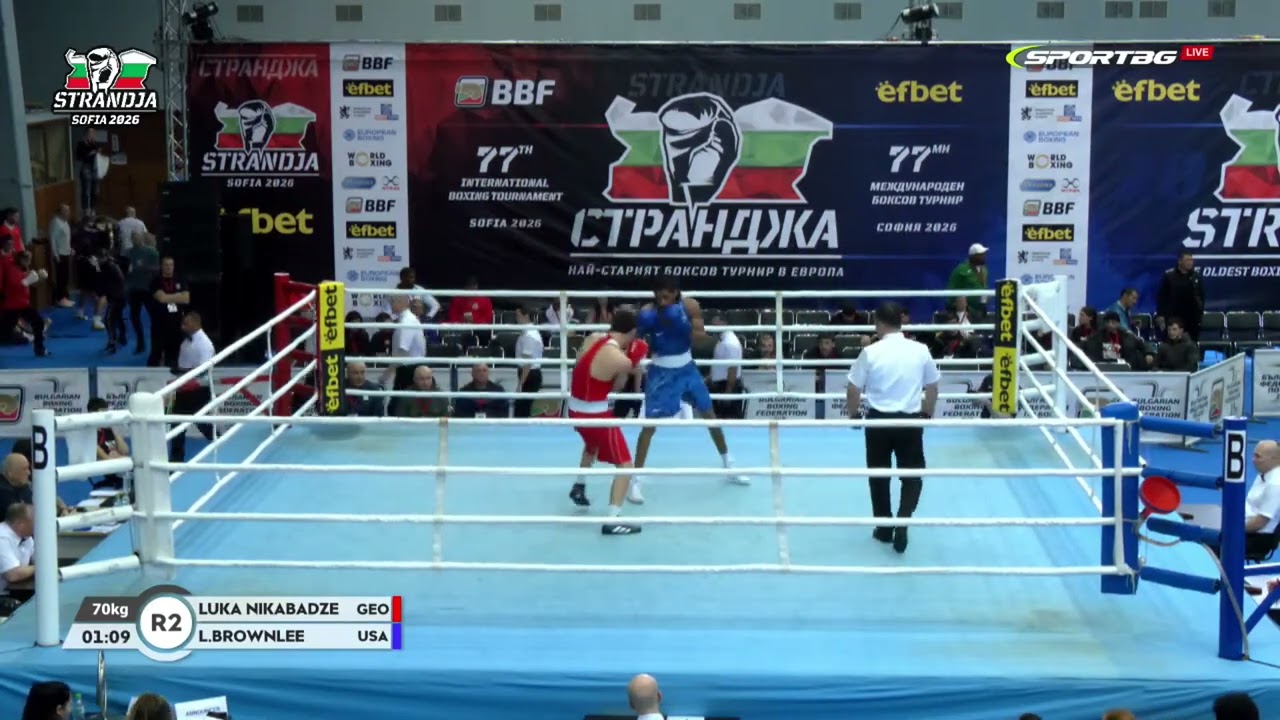 Lavant Brownlee (USA) vs. Luka Nikabadze (GEO) Strandja Tournament 2026 (70kg)