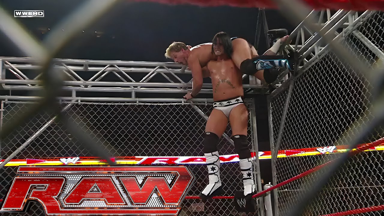 Chris Jericho vs CM Punk Steel Cage World Heavyweight Championship Match Pt.2 RAW Sep 15,2008 background