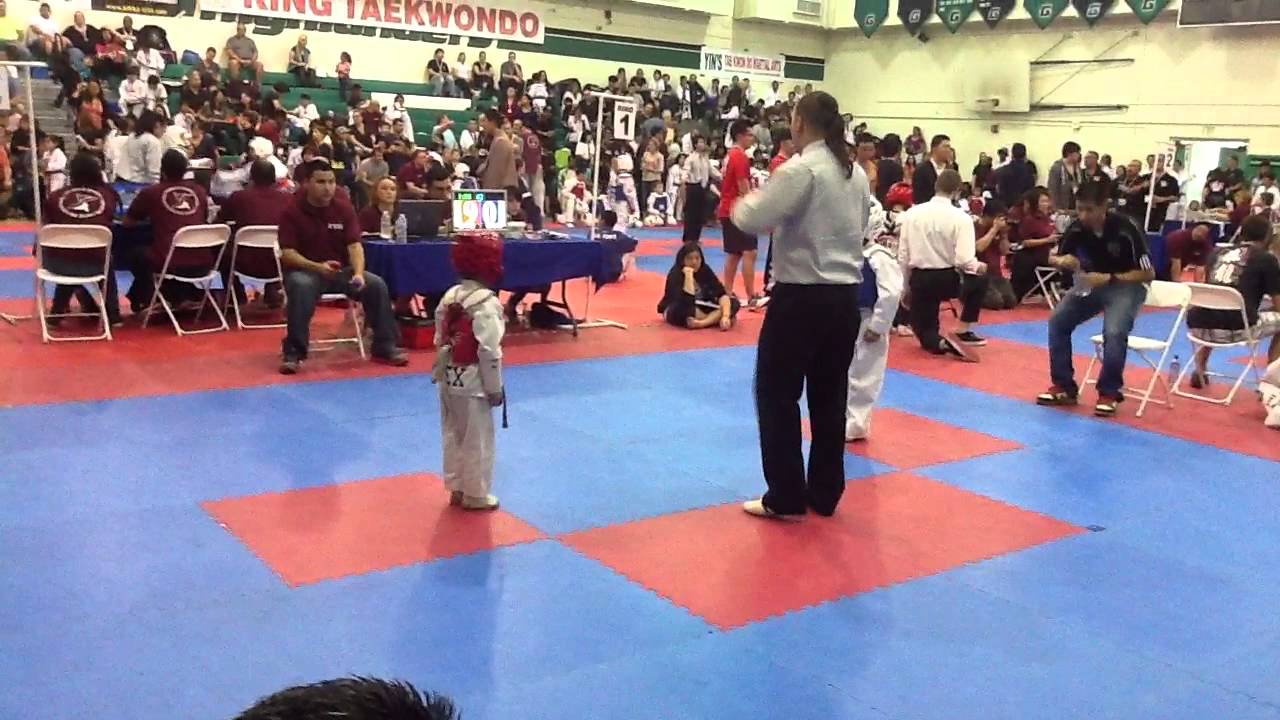 Pacific Open Taekwondo Championships 2014-kids sparring-(Jeremy Rios)