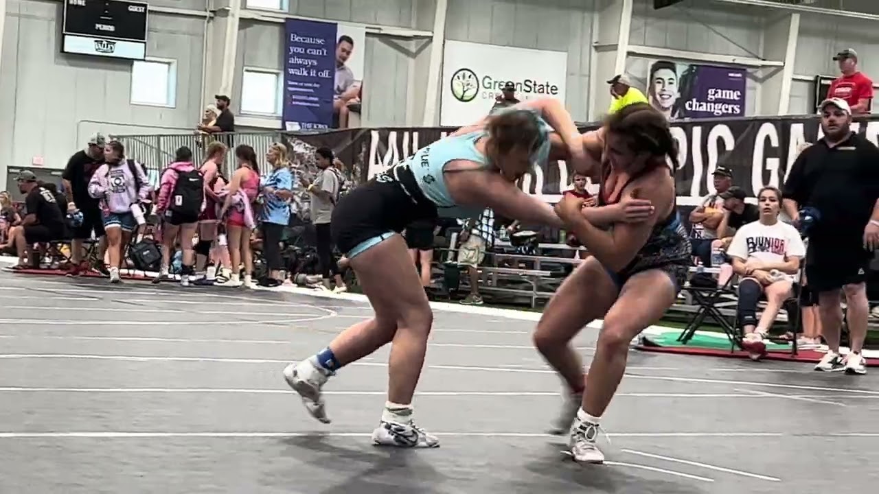 2023 AAU Junior Olympics Girls Wrestling Individuals-135 lbs Brielle Bibla vs Makenzie Pratt background
