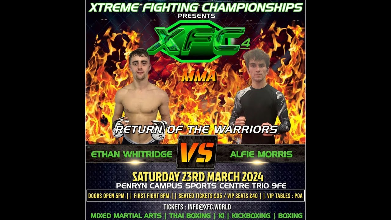 Alfie Morris V Ethan Whitridge at XFC 4 - Return Of The Warriors background
