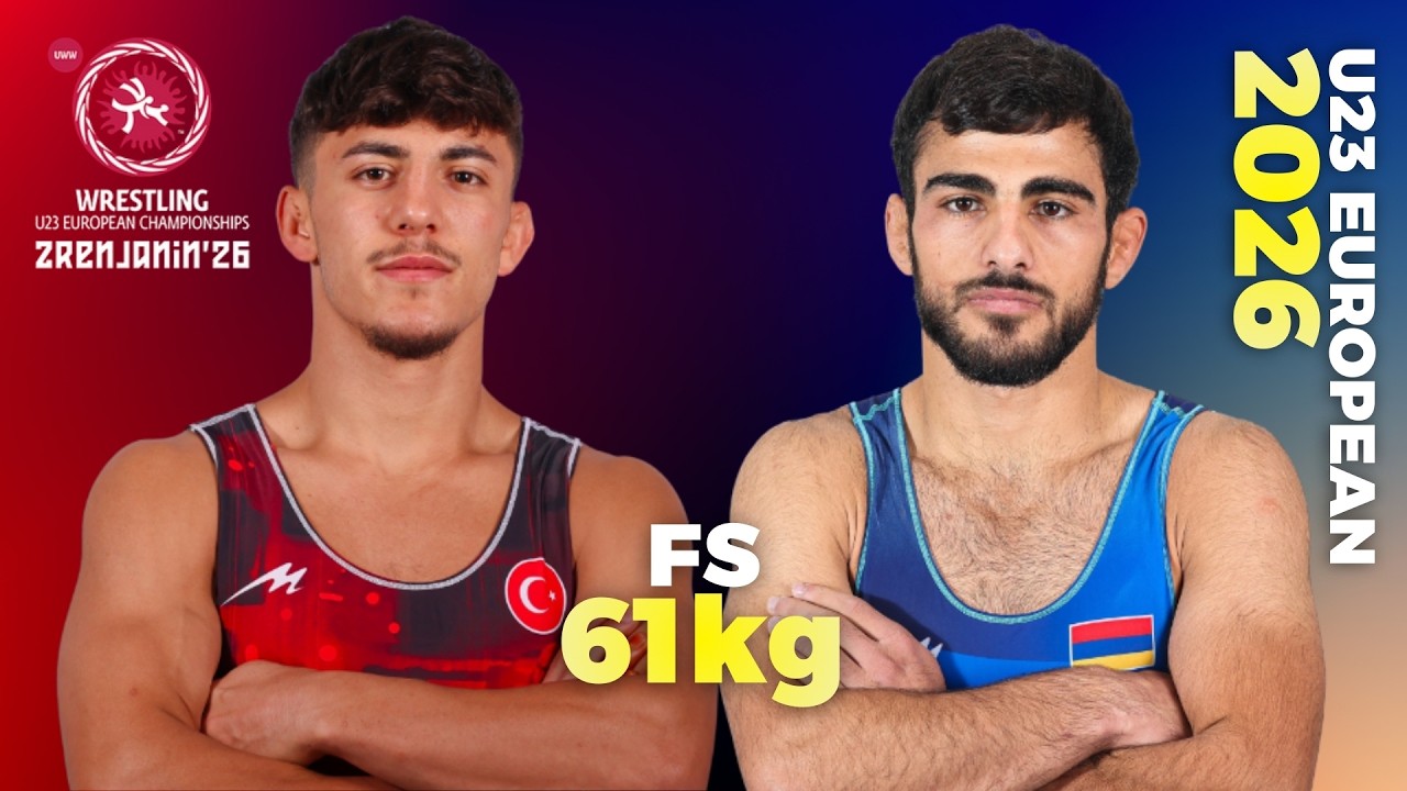 Levik MIKAYELYAN (ARM) vs.  Tolga OZBEK (TUR). U23 EUROPEAN CHAMPIONSHIPS 2026. Semi Final. FS 61 Kg
