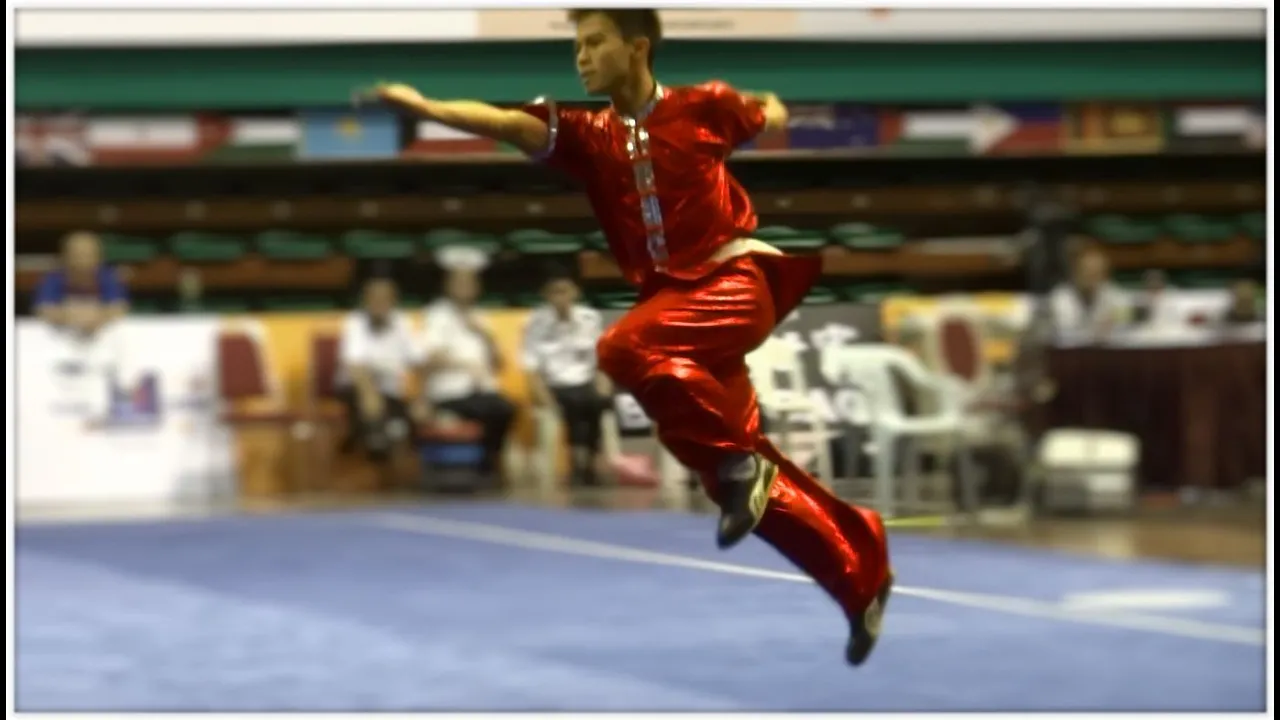 12th World Wushu Championships, Men Changquan PHI John Keithley Chan 9.19 background