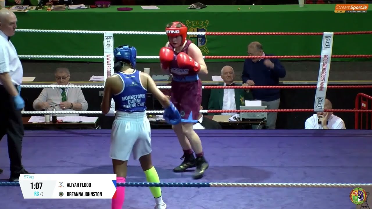 2024 National U18 Championship FINAL 57kg Breanna Johnston (Tredagh) V Aliyah Flood (Monkstown D) backdrop