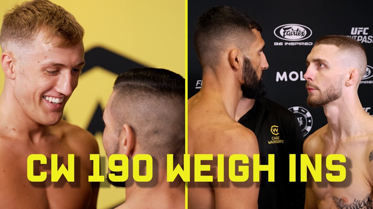 Face-offs from Fight Night One of Two π₯ | CW 190 Unplugged Weigh Ins background