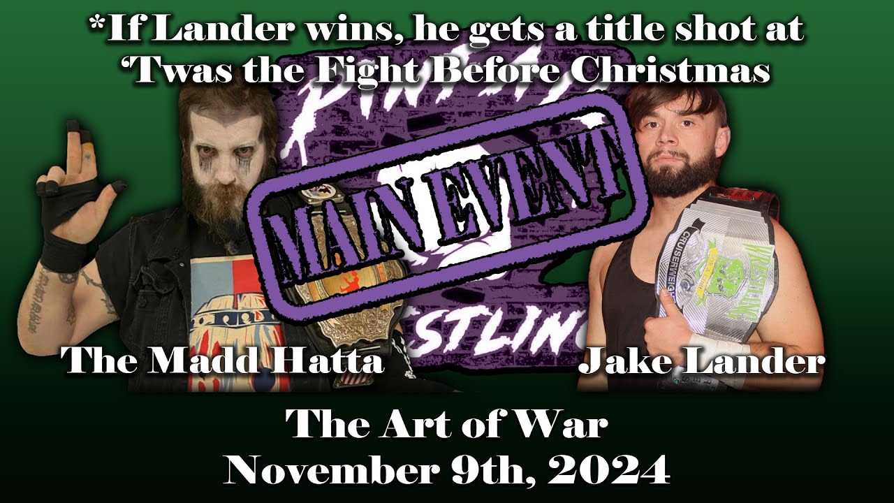 Pinfall Wrestling FULL MATCH - The Madd Hatta vs. Jake Lander background