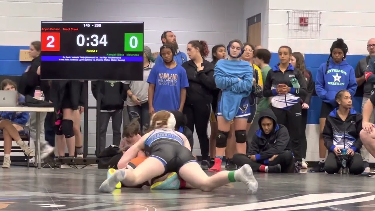 FHSAA Girls Region 1 Semi Final 145lbs (Kendall Bibla/Aryan Benson) background