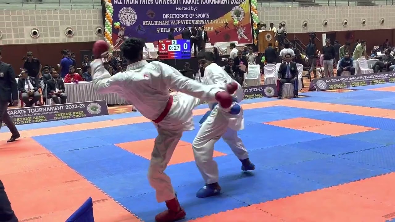 Rajat Kashyap Vs Revanth Raj | All India University Karate Tournament | Team Kumite Fight