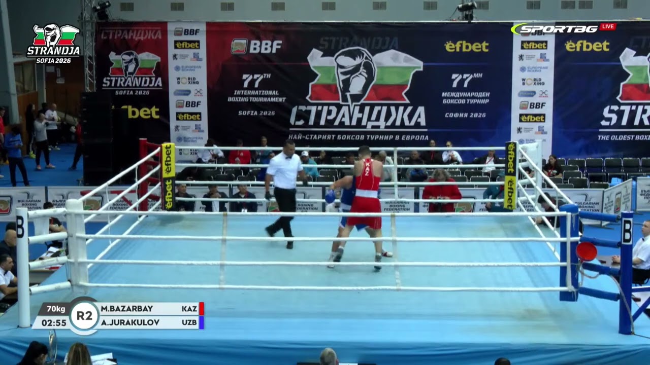 Mukhammedsabyr Bazarbaiuly (KAZ) vs. Abdulaziz Jurakulov (UZB) Strandja Tournament 2026 (70kg)
