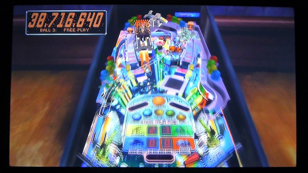 Starship Troopers on The Pinball Arcade background