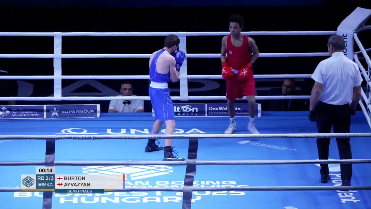 Abdul-Rahman Burton (ENG) vs. Gor Ayvazyan (GEO) European U23 Championships 2025 SF's (55kg)