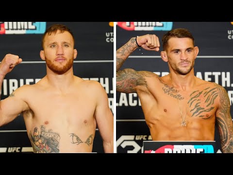 UFC 291 OFFICIAL WEIGH-INS: Dustin Poirier vs Justin Gaethje 2