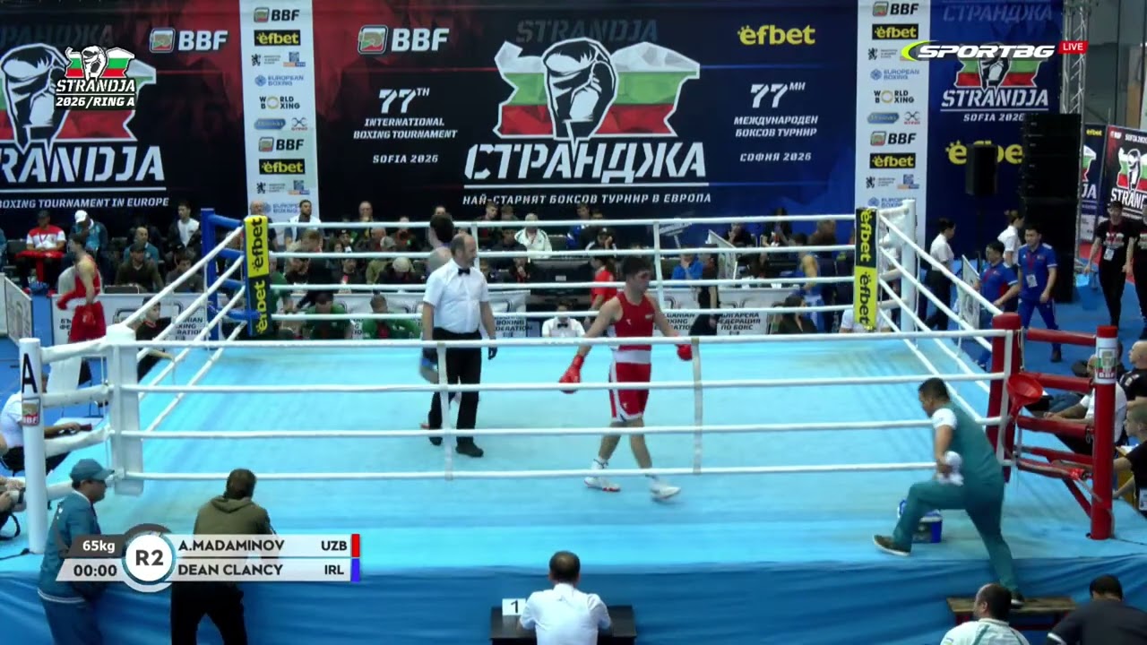 Abdulloh Madaminov (UZB) vs. Dean Clancy (IRL) Strandja Tournament 2026 (65kg)