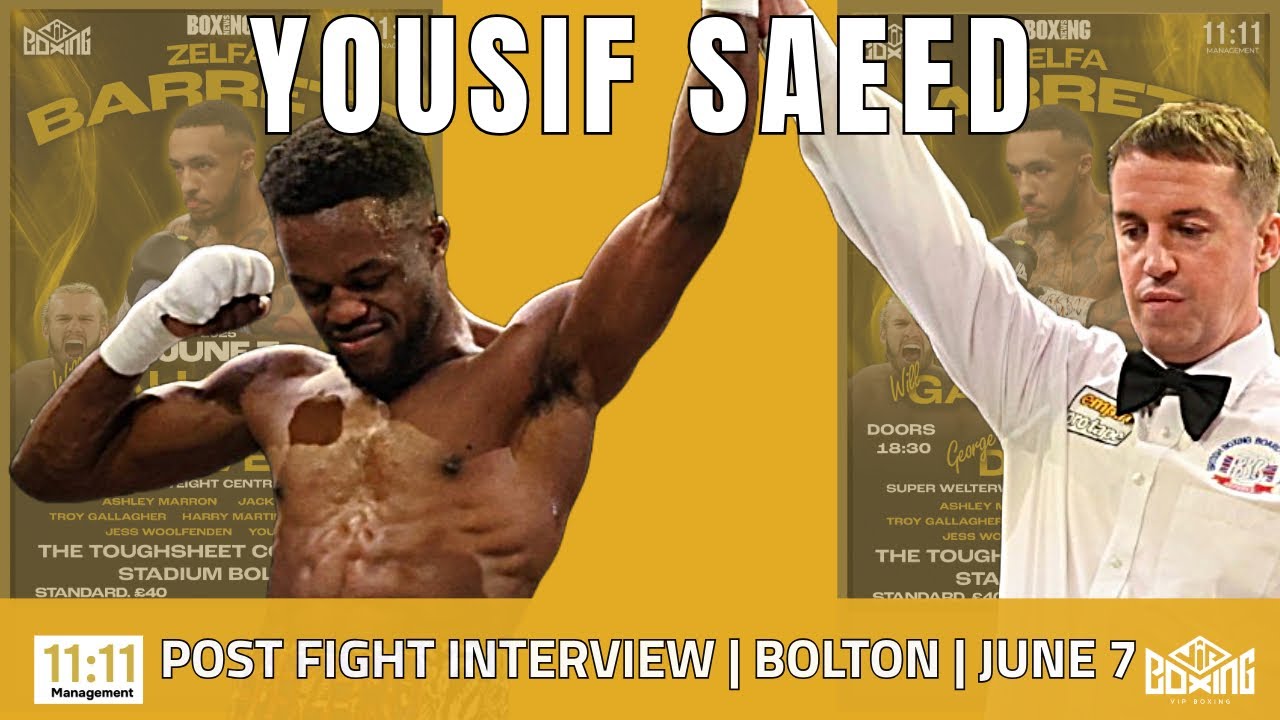 Yousif Saeed vs Paul Scaife | Post Fight Interview | Bolton | June 7