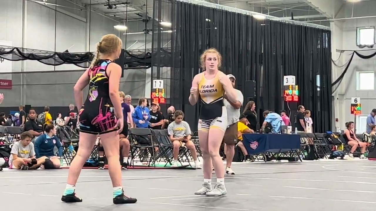 2023 AAU Junior Olympics Girls Wrestling Duals-145 lbs Kendall Bibla vs Iowa
