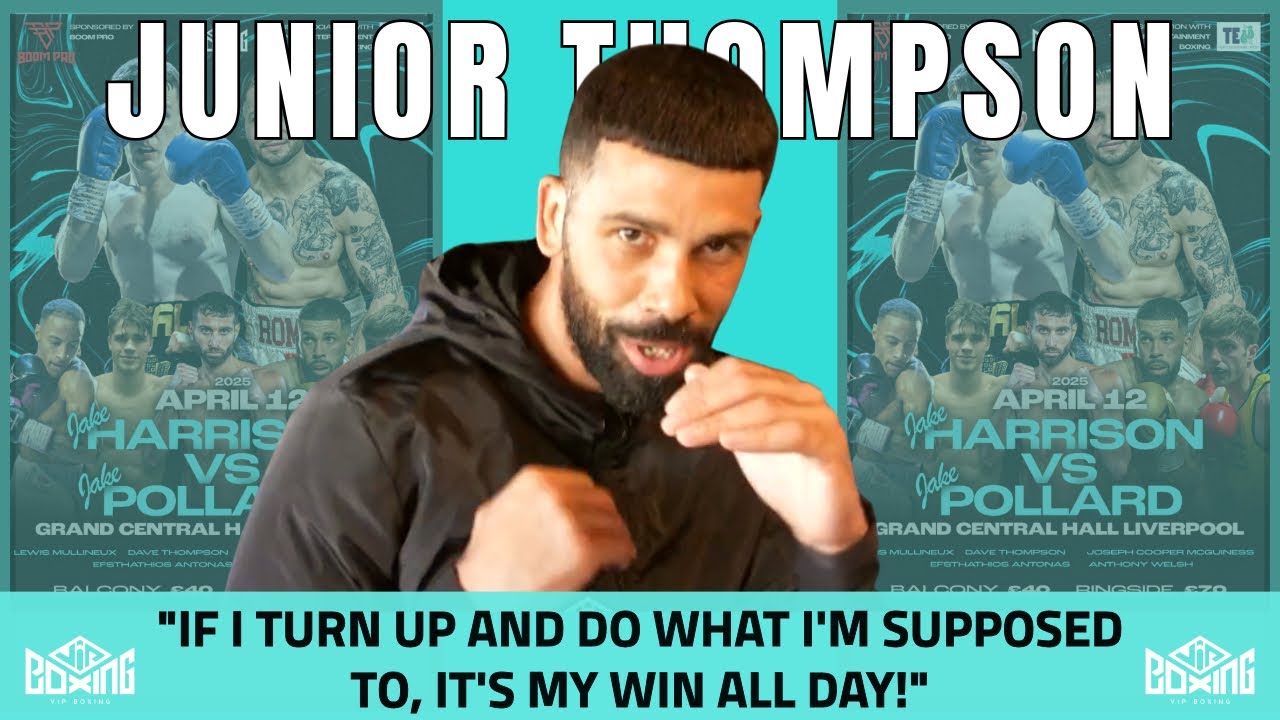 IF I TURN UP AND DO WHAT I’M SUPPOSED TO, IT’S MY WIN ALL DAY! | Junior Thompson returns to the ring background