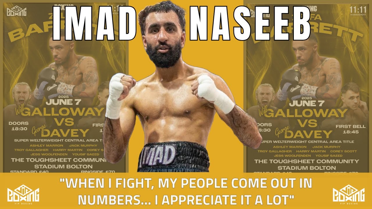 WHEN I FIGHT, MY PEOPLE COME OUT IN NUMBERS… I APPRECIATE IT A LOT | Imad Naseeb returns to Bolton backdrop