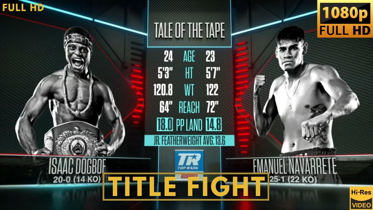 EMANUEL NAVARRETE (MEXICO) vs ISAAC DOGBOE (GHANA) TITLE FIGHT