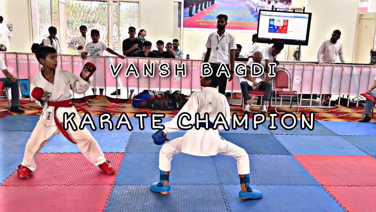Vansh Bagdi | Haryana State Karate Championship | Sub-junior Boy’s -30kg | Champion background