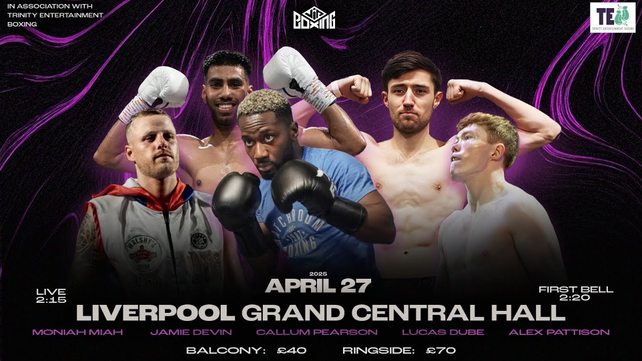 Live International boxing from Liverpool's Grand Central Hall (27.04.2025) background
