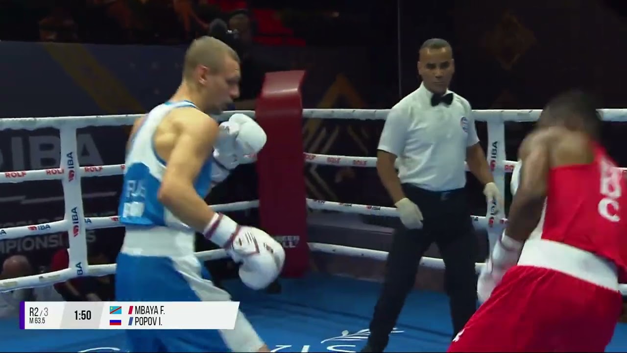 Ilya Popov (RUS) vs. Fiston Mbaya (COD) IBA World Championships 2025 (63kg)