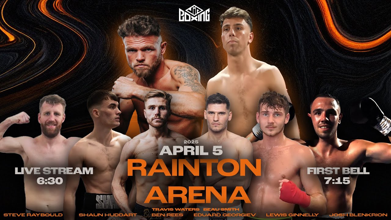 Live international boxing from County Durham at Rainton Arena (5.04.2025) background