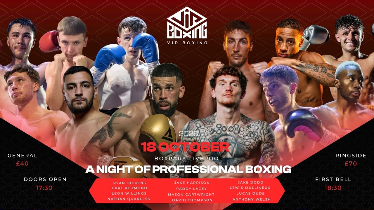 Live International boxing from Liverpool's Boxpark (18.10.25) backdrop