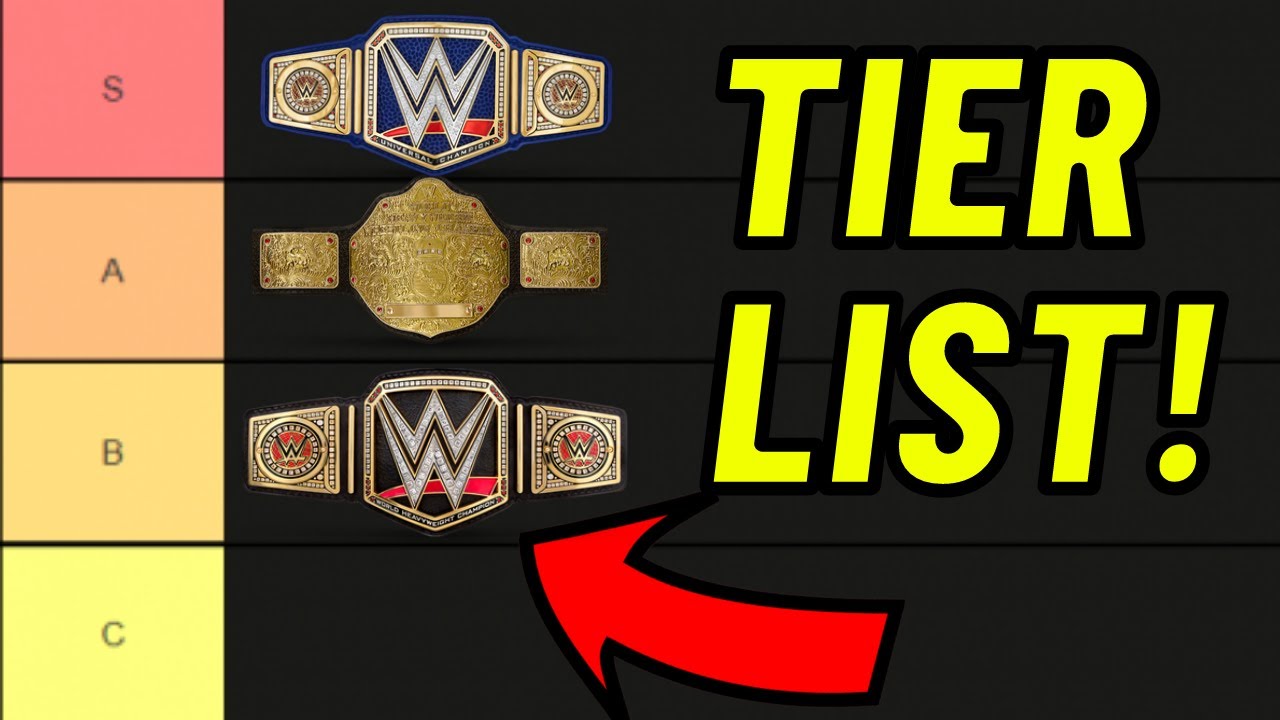 EVERY WWE BELT DESIGN RANKED! (Tier List) background