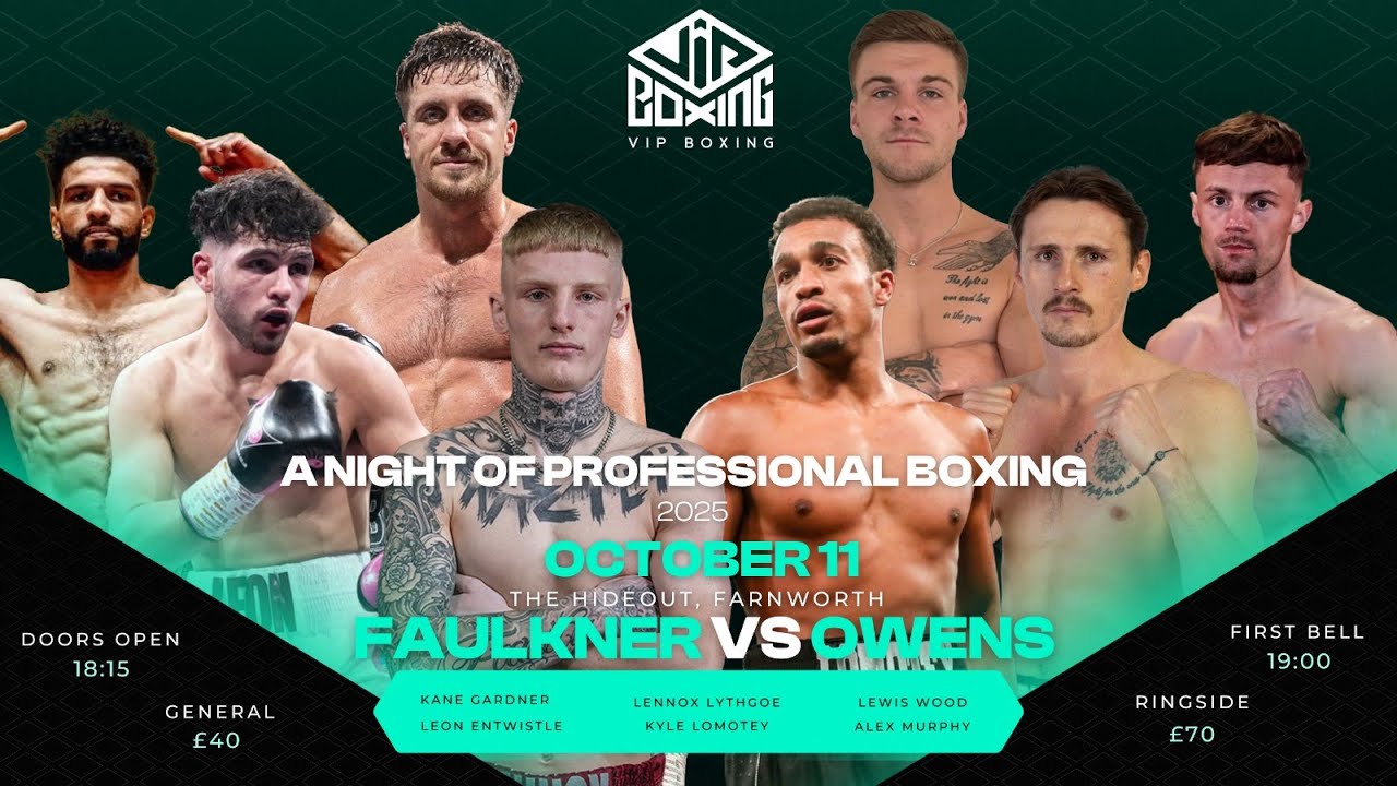Live International boxing from Farnworth (11.10.25) background