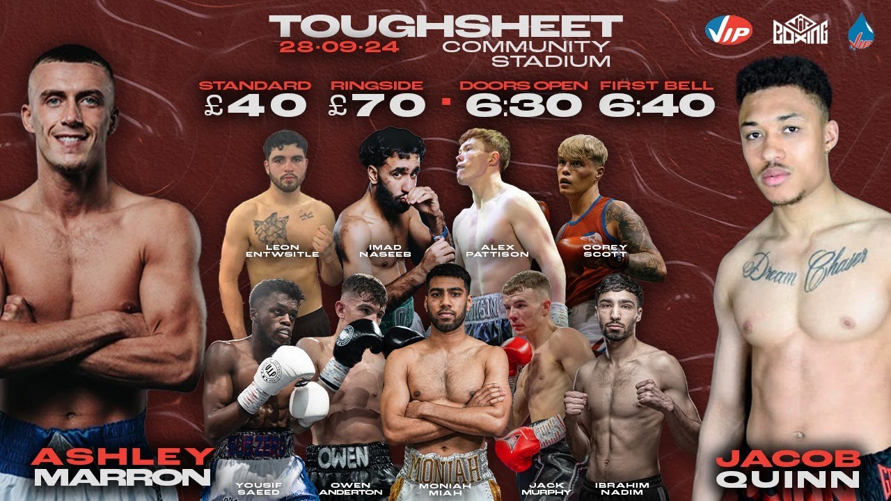 Live Championship boxing from Bolton (28-9.2024) background