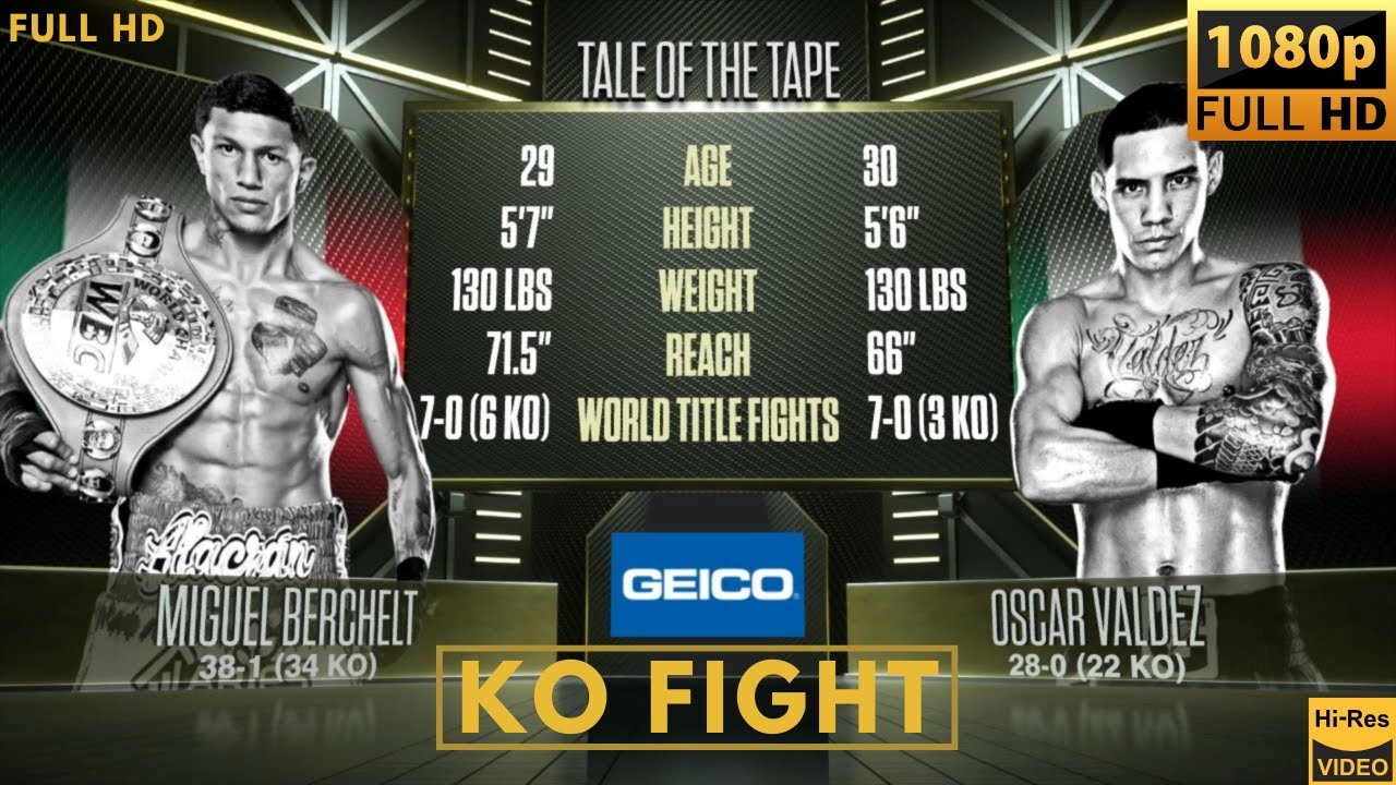 OSCAR VALDEZ (MEXICO) vs MIGUEL BERCHELT KO FIGHT background
