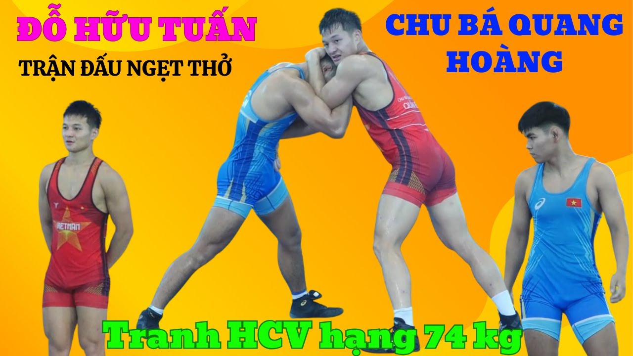 Đại Chiến ĐỖ HỮU TUẤN và CHU BÁ QUANG HOÀNG tranh HCV hạng 74 kg giải vật Quốc gia Mens Wrestling. background