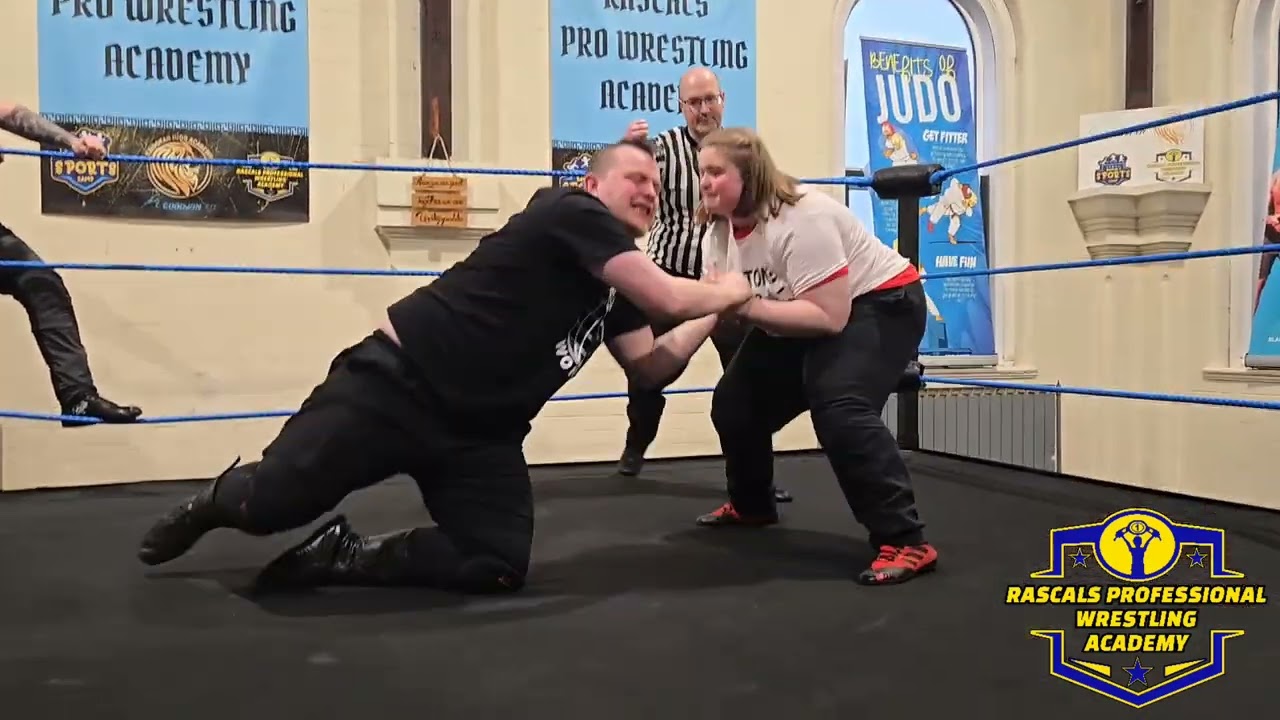 Training Match Rascals Children's Pro Wrestling- Bolton Club & Scarlett vs Cafferkeys World & K-Ozz background