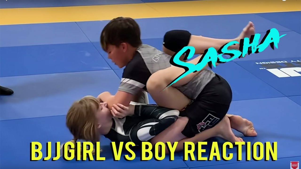 Boy vs Girl Brazilian Jiu Jitsu Reaction background