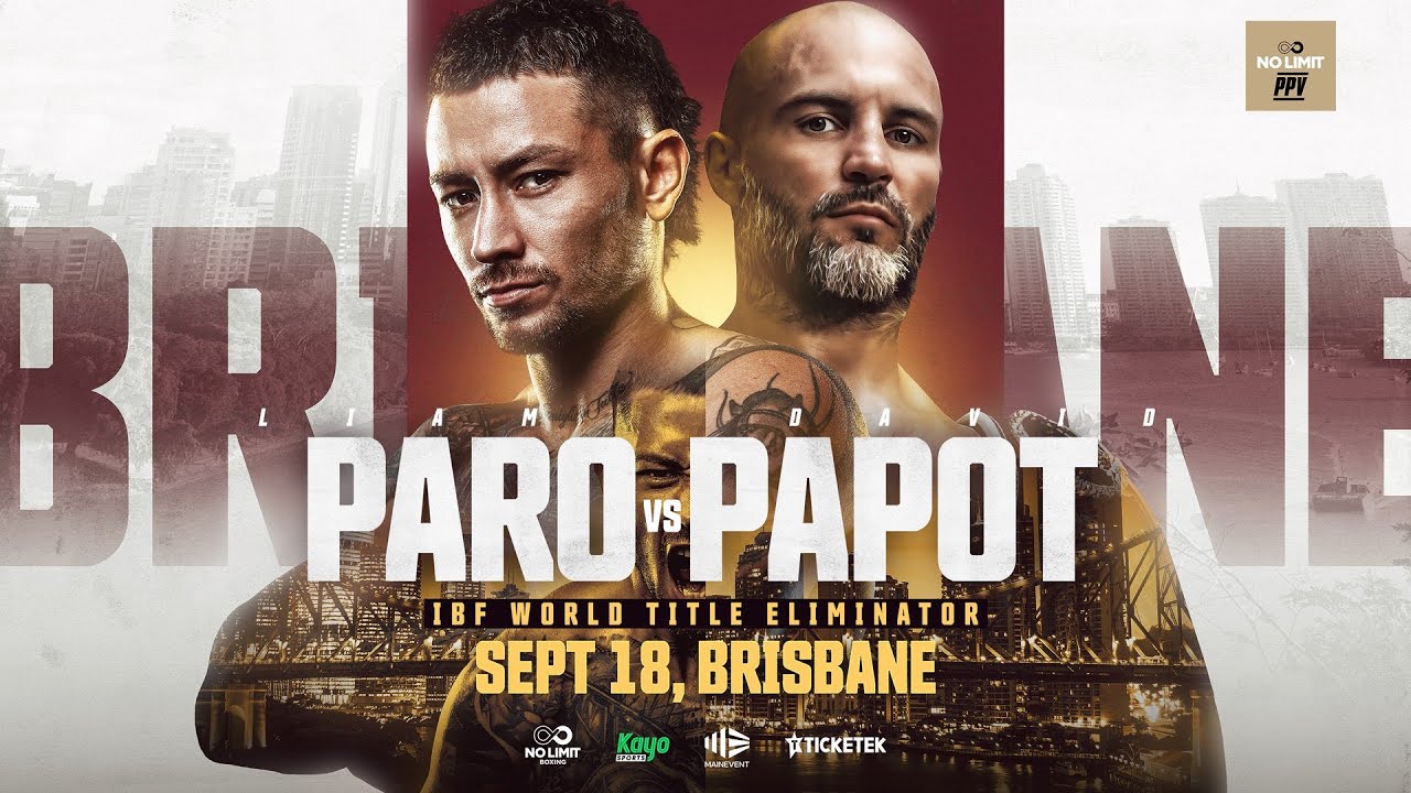 Watch the official Liam Paro vs David Papot Press Conference live! | Sept 18 Brisbane Fight Night background