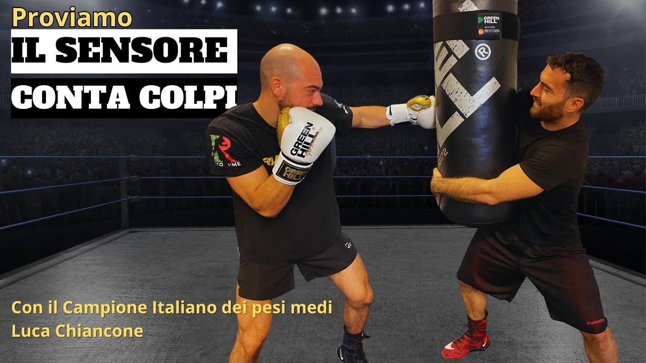 Proviamo il sensore conta colpi Green Hill - con il Campione Italiano dei pesi medi Luca Chiancone background