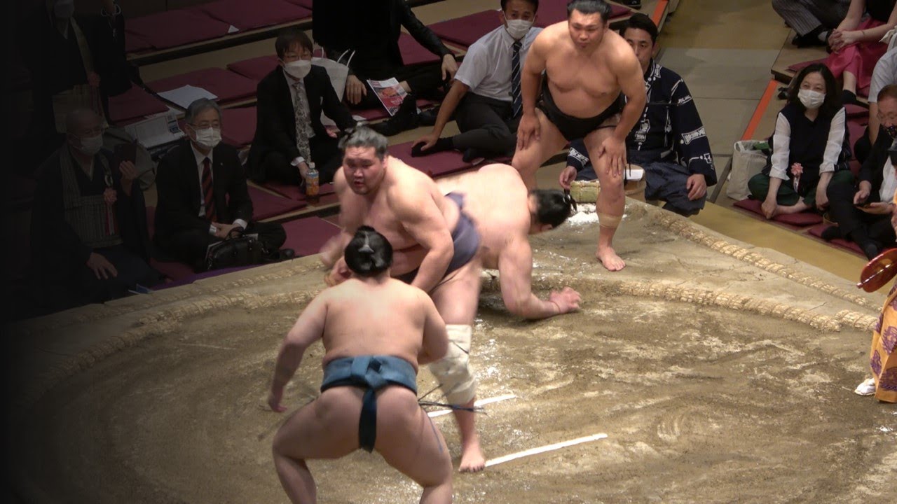 Yokozuna Terunofuji versus 5 men! (横綱照ノ富士の五人掛け挑戦)