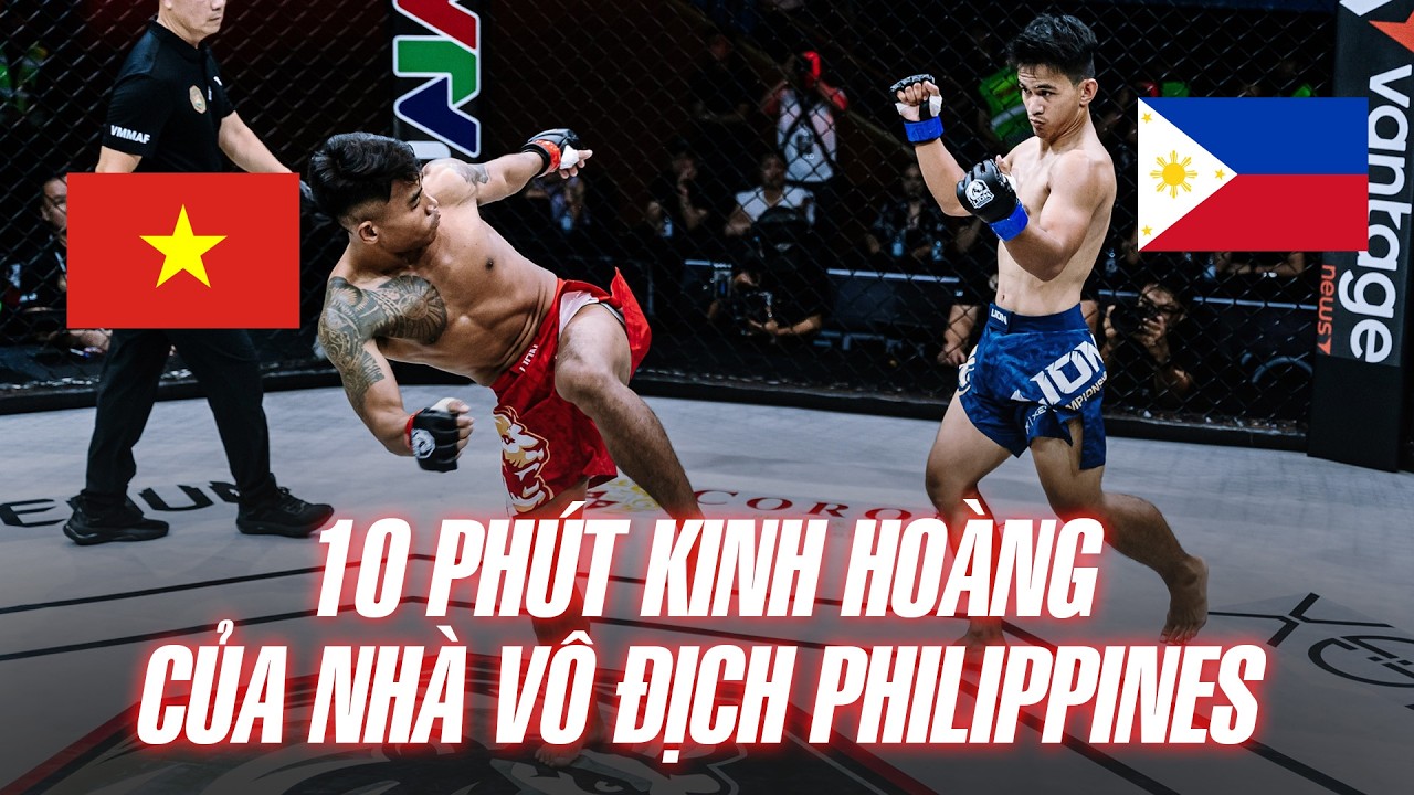🔥10 phút KINH HOÀNG của Nhà vô địch Philippines khi so găng với Người Sắt Đinh Văn Hương