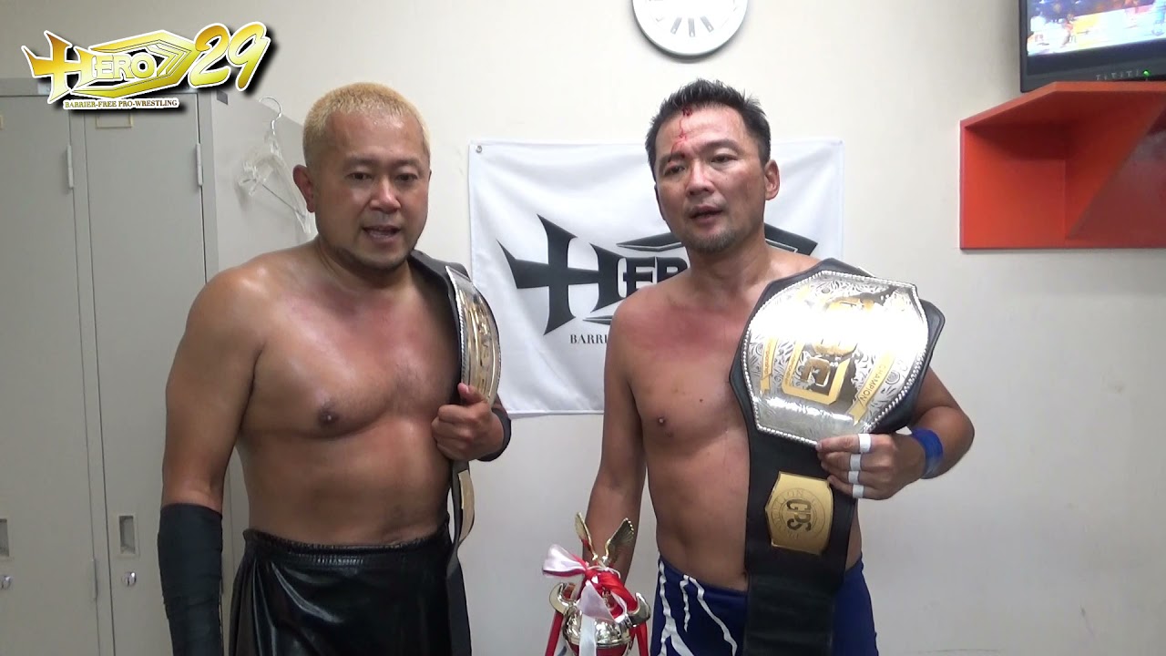HERO29セミファイナル<WBCタイトルマッチ>加藤茂郎、千葉智紹組試合後インタビュー