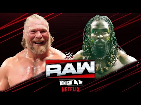 Oba Femi Vs Brock Lesnar Full Match WWE RAW 2026 - The Beast Vs The Rulers