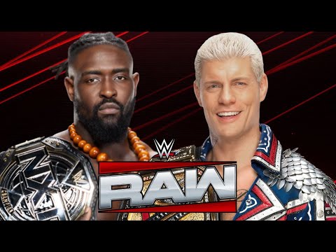 Cody Rhodes vs Oba Femi Full Match WWE RAW 2K25 - The American Nightmare vs The NXT Champion